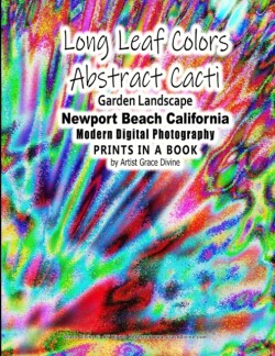 Long Leaf Colors Abstract Cacti Garden Landscape Newport Beach California Modern Digital Photography PRINTS IN A BOOK by Artist Grace Divine
