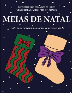 Livro para colorir para criancas de 4-5 anos (Meias de Natal)