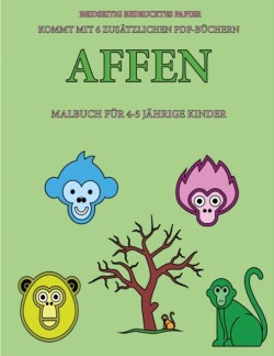 Malbuch fur 4-5 jahrige Kinder (Affen)