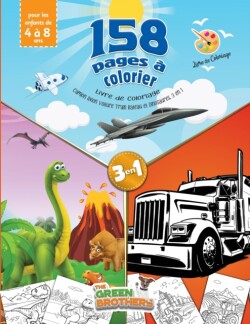 Livre de Coloriage Camion Avion Voiture Train Bateau