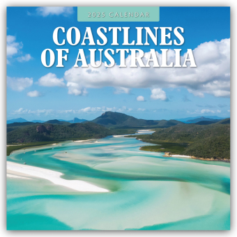 Coastlines of Australia 2025 Square Wall Calendar