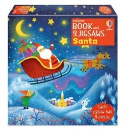 Usborne Book and 3 Jigsaws: Santa