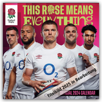 England Rugby Union 2025 Square Calendar 