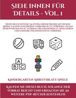 Kindergarten Arbeitsblatt Spiele (Siehe innen fur Details - Vol. 1)