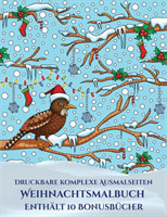 Druckbare komplexe Ausmalseiten (Weihnachtsmalbuch)