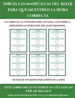 Fichas de numeros para ninos de 5 anos (Dibuja las manecillas del reloj para que muestren la hora correcta)