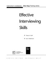 Effective Interviewing Skills Participant Workbook