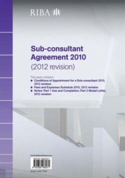 RIBA Sub-consultant Agreement 2010 (2012 Revision) Pack of 10