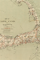 Cape Cod Vintage Map Field Journal Notebook, 100 pages/50 sheets, 4x6