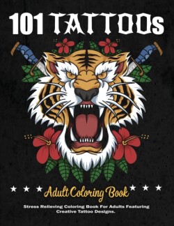 101 Tattoos Adult Coloring Book
