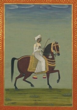 Carnet Blanc, Prince Indien À Cheval, Miniature 18e