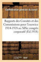 Rapports Des Comités Et Des Commissions Pour l'Exercice 1914-1918: Présentés Au Xixe