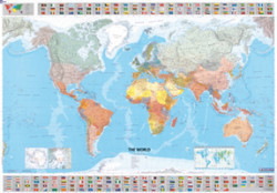 World - Michelin rolled & tubed wall map Paper