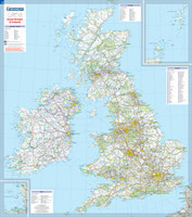 Great Britain & Ireland - Michelin rolled & tubed wall map Paper