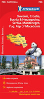 Slovenia, Croatia, Bosnia - Michelin National Map 736