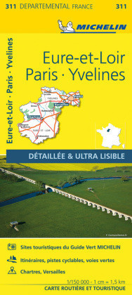 Eure-et-Loir, Paris, Yvelines - Michelin Local Map 311