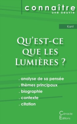 Fiche de lecture Qu'est-ce que les Lumières ? De Emmanuel Kant (Analyse philosophique de référence et résumé complet)