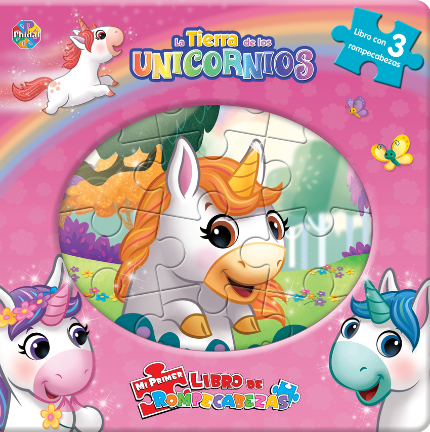 La tierra de los unicornios(libro+3 puzzles)