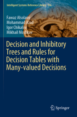 Decision and Inhibitory Trees and Rules for Decision Tables with Many-valued Decisions