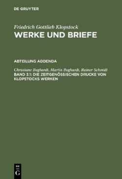 zeitgen�ssischen Drucke von Klopstocks Werken