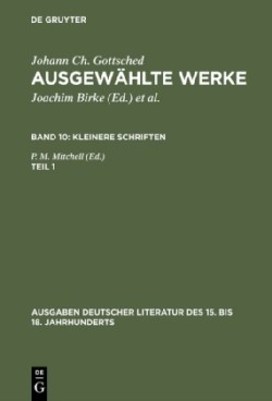 Ausgewählte Werke, Bd 10/Tl 1, Ausgaben deutscher Literatur des 15. bis 18. Jahrhunderts Band 10/Teil 1