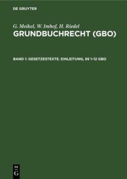 Gesetzestexte. Einleitung, �� 1-12 Gbo