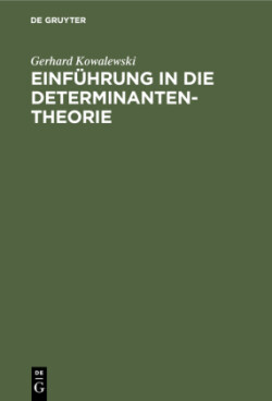 Einführung in Die Determinantentheorie