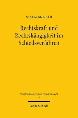 Rechtskraft und Rechtshängigkeit im Schiedsverfahren