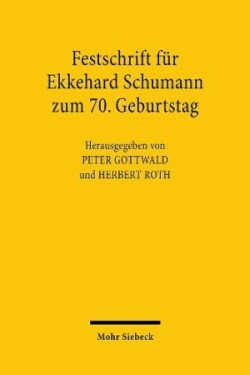 Festschrift für Ekkehard Schumann zum 70. Geburtstag