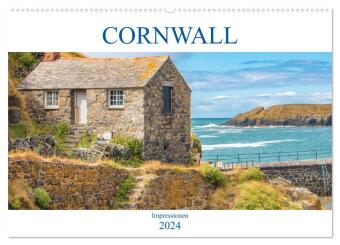 Cornwall Impressionen (Wandkalender 2024 DIN A2 quer), CALVENDO Monatskalender