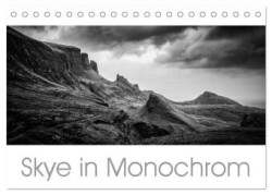 Skye in Monochrom (Tischkalender 2024 DIN A5 quer), CALVENDO Monatskalender