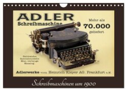 Schreibmaschinen um 1900 (Wandkalender 2024 DIN A4 quer), CALVENDO Monatskalender