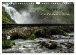 Norwegen - Vom Westen zum Süden (Wandkalender 2024 DIN A4 quer), CALVENDO Monatskalender
