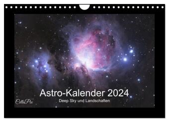 Astro-Kalender - Deep Sky und Landschaften (Wandkalender 2025 DIN A4 quer), CALVENDO Monatskalender