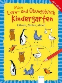 Mein Lern- und Übungsblock Kindergarten, Rätseln, Zählen, Malen