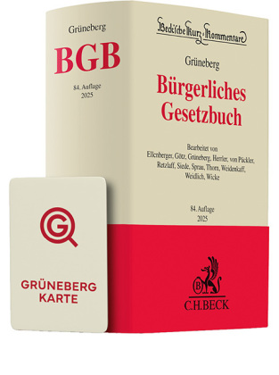 Grüneberg BGB Chat-Book 2025, m. 1 Buch, m. 1 Beilage