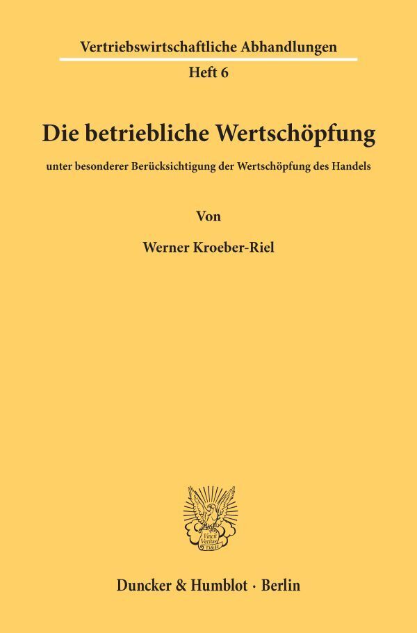 Die betriebliche Wertschöpfung