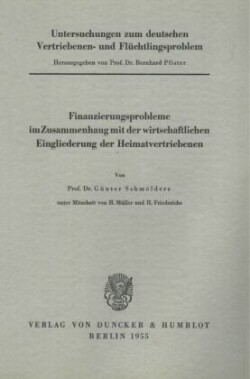 Untersuchungen zum deutschen Vertriebenen- und Flüchtlingsproblem.