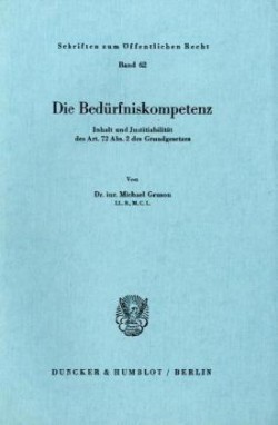 Die Bedürfniskompetenz.