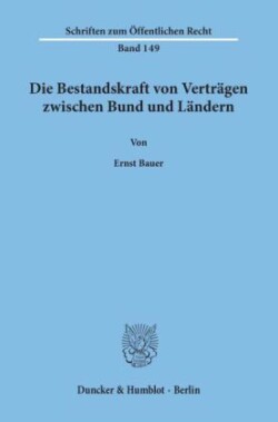 Die Bestandskraft von Verträgen zwischen Bund und Ländern.