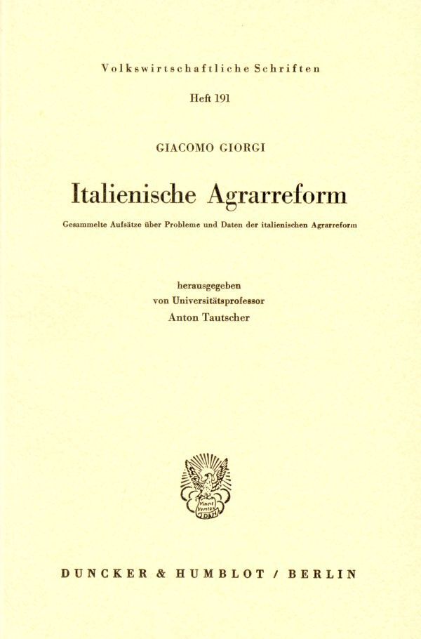 Italienische Agrarreform.