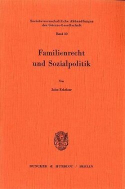 Familienrecht und Sozialpolitik.