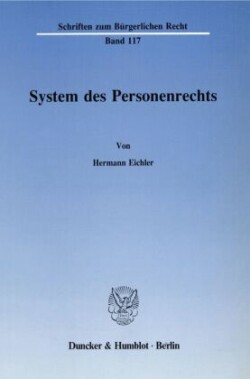 System des Personenrechts.