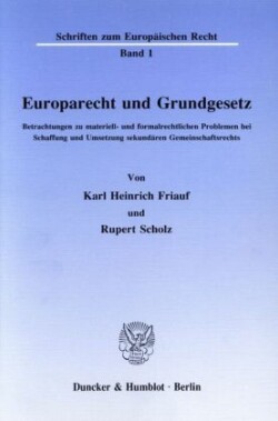 Europarecht und Grundgesetz.