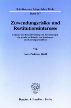 Zuwendungsrisiko und Restitutionsinteresse.