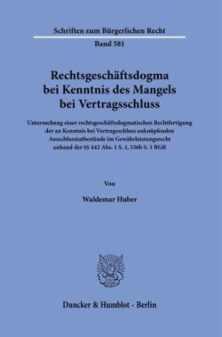 Rechtsgeschäftsdogma bei Kenntnis des Mangels bei Vertragsschluss