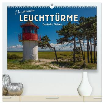 Die schönsten Leuchttürme - Deutsche Ostsee (hochwertiger Premium Wandkalender 2025 DIN A2 quer), Kunstdruck in Hochglanz