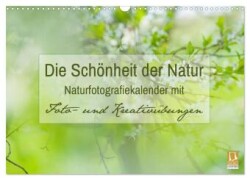 Die Schönheit der Natur - Naturfotografie-Kalender mit Foto- und Kreativübungen (Wandkalender 2025 DIN A3 quer), CALVENDO Monatskalender