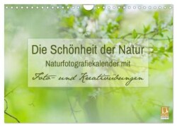 Die Schönheit der Natur - Naturfotografie-Kalender mit Foto- und Kreativübungen (Wandkalender 2025 DIN A4 quer), CALVENDO Monatskalender