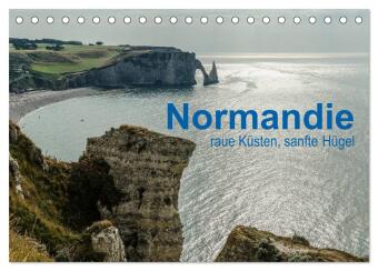 Normandie - raue Küsten, sanfte Hügel (Tischkalender 2025 DIN A5 quer), CALVENDO Monatskalender